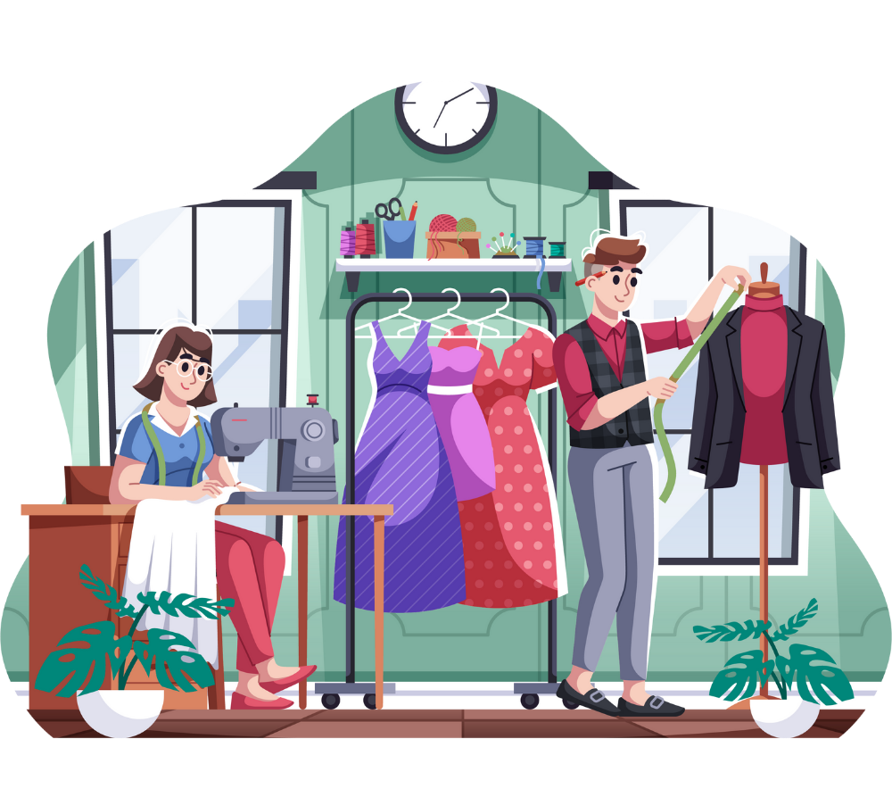 Darziware Tailoring App Illustration